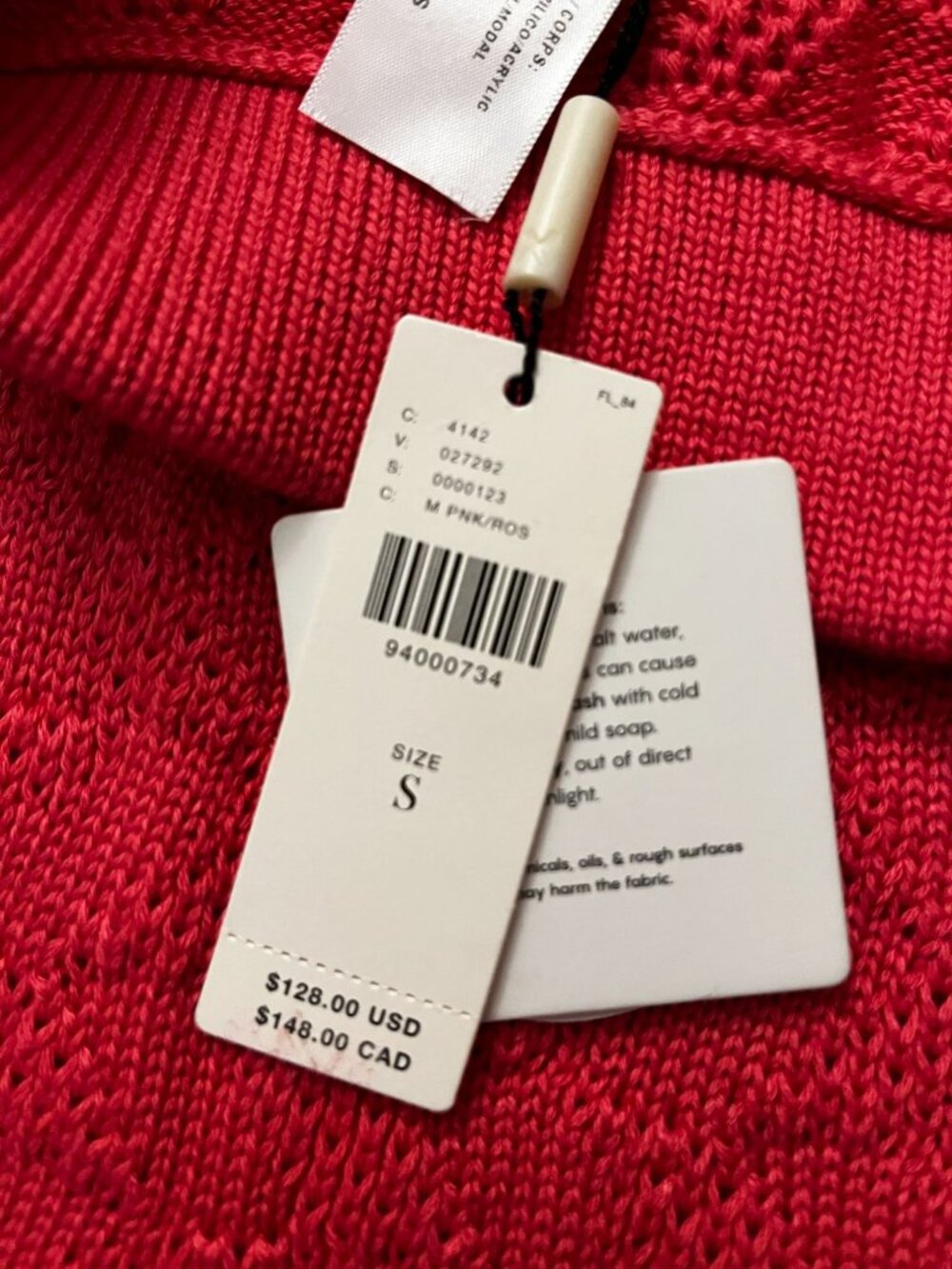 NWT Anthropologie Peixoto Leni Knit Midi Skirt Pink Sz Small - Picture 6 of 9